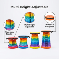 Siège trois pièces multicolore avec réglage progressif et verrouillage pour tabouret de pêche Golden Hour River Deck Level Veranda Pier