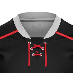 Ensemble de maillot de hockey pour hommes, tricoté, imprimé numériquement, 180g, avec lettres et numéros cousus, 100% polyester - Product Image 2