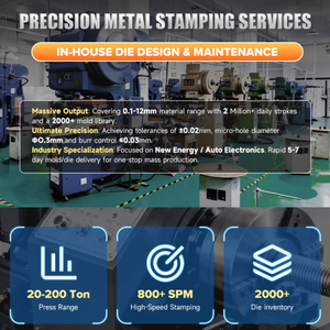 전자 금속 부품 OEM 맞춤형 프로그레시브 스탬핑 부품 정밀 고속 스탬핑 제작 서비스 솔루션 - Product Image 5