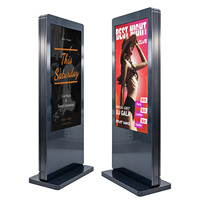 Projecteur commercial 4K 55 pouces, signalisation numérique extérieure étanche IP55 2500 nits pour poteau de rue