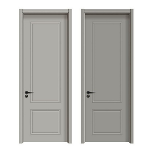 Porte moderne en bois-plastique et cuir Offre spéciale Porte intérieure forgée imperméable au feu en chlorure de polyvinyle villa supermarché - Product Image 1