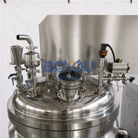 Mélangeur de liquides 500L avec chauffage électrique, homogénéisateur sous vide en acier inoxydable pour crèmes et lotions cosmétiques