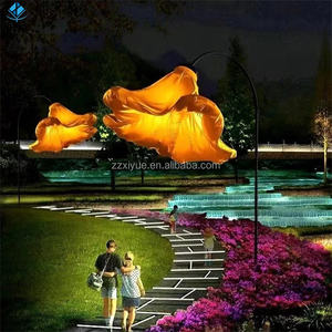 Parc corps humain détection ballon fleur ouverture et fermeture automatique fleur réverbère centre commercial visite champ lumière décor - Product Image 5