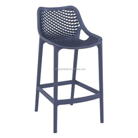 Tabouret de bar contemporain moderne en plastique, usage commercial pour café et restaurant