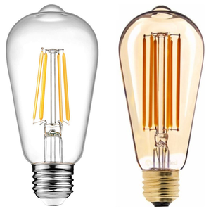 <span class=keywords><strong>Ampoules</strong></span> LED vintage Edison ambre à économie d'énergie 4W 6W 8W, ampoule à filament LED transparente - Product Image 5