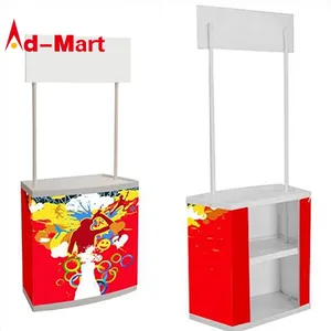 High Quality Promotional Table Display Banner Stand Campaign Graphic Counter Advertising Display Table(with Paper Printing)