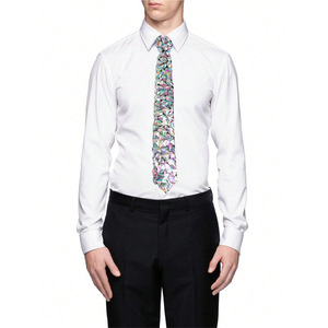 Corbata de Cristal Geométrica Colorida con Diseño Metálico, Accesorio de Moda para Adultos, Venta al Por Mayor - Product Image 3