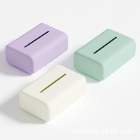 Porte-boîte à mouchoirs en silicone Distributeur de serviettes en papier pour bureau à domicile, salle de bain et voiture