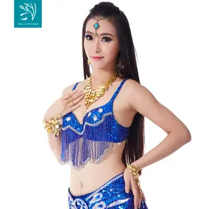 sequin beaded belly dance bra with tassel BellyQueen