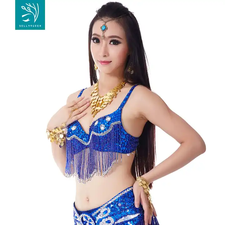 sequin beaded belly dance bra with