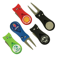 China Groothandel Abs Plastic Intrekbare Switchblade Pitchfork Met Custom Ball Marker