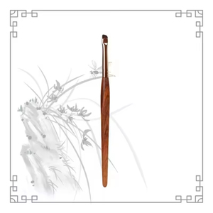 <span class=keywords><strong>Brocha</strong></span> <span class=keywords><strong>de</strong></span> Maquillaje para Ojos, Pincel Delineador Individual, Pelo <span class=keywords><strong>de</strong></span> Poni, Punta Plana y Angulada, Color Marrón, con Logotipo Personalizado - Product Image 5