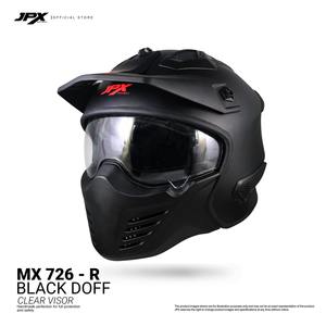 Casco modular integral JPX MX 726 R en negro azabache y rojo mate diseñado para brindar comodidad, durabilidad y una aventura elegante en motocicleta. - Product Image 5