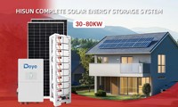 Système hybride haute tension triphasé Deye 30/50/80kW avec onduleur solaire photovoltaïque et batterie de stockage d'énergie LifePO4