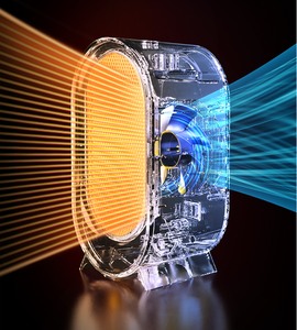 Calentador de Ventilador PTC Pequeño para Invierno, Calentador de Escritorio Silencioso para Uso Doméstico, Calentamiento Rápido, Calentador de Ventilador Eléctrico de 1200W para Invierno - Product Image 3