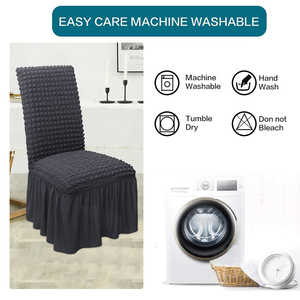 <span class=keywords><strong>Housse</strong></span> <span class=keywords><strong>de</strong></span> <span class=keywords><strong>chaise</strong></span> universelle extensible en polyester et élasthanne <span class=keywords><strong>de</strong></span> bonne qualité avec jupe pour <span class=keywords><strong>salon</strong></span> - Product Image 2