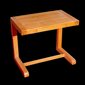 Escritorio de Computadora Moderno y Simple en Forma de C, Duradero y Ecológico, Mesa de Estudio para Oficina en Casa, Escritorio Curvo de Madera Sólida con Cajón - Product Image 1