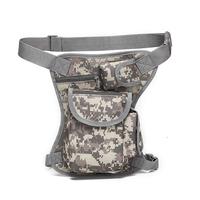 Tas paha kanvas untuk Karnaval Molle taktis berburu Hiking tas pinggang dengan sabuk kaki untuk pria kamuflase tas pinggang sepeda motor
