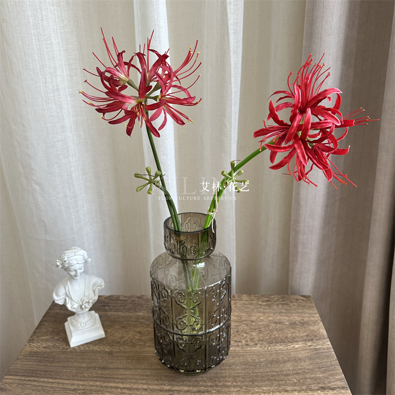 KEWEI 095 Artificial Lycoris Radiata Red Spider Lily Equinox