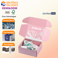 Boîte à chaussures personnalisée tendance et recyclable 2026 XP OEM, emballage personnalisé durable pour vêtements, écharpes, boîte cadeau en papier kraft