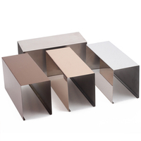 Rehausseur rectangulaire en acrylique miroir pour chaussures d'exposition, vente en gros, présentoir en acrylique miroir