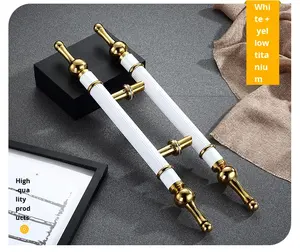 مقبض باب فندقي فاخر بتصميم عمودي وملمس أبيض، مقبض باب نادي بتصميم راقٍ ومتناسق الألوان، مصنوع من الفولاذ المقاوم للصدأ - Product Image 5