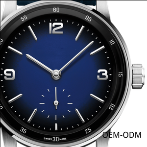Reloj de Pulsera de Lujo de 42 mm, de Acero Inoxidable de Alta Gama, Elegante, con Segundero Pequeño, Esfera con Degradado Azul, 20 mm, para Negocios, Estilo Antiguo - Product Image 5