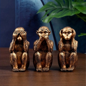 Figurines de <span class=keywords><strong>singes</strong></span> en résine, <span class=keywords><strong>trois</strong></span> <span class=keywords><strong>singes</strong></span> <span class=keywords><strong>sages</strong></span>, pour la décoration de la maison, objet de collection, cadeau - Product Image 2