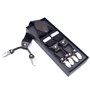 <span class=keywords><strong>Tirantes</strong></span> antideslizantes elásticos ajustables para hombre de diseño Simple de clase, 6 Clips, <span class=keywords><strong>tirantes</strong></span> en forma de Y <span class=keywords><strong>con</strong></span> caja de regalo - Product Image 2