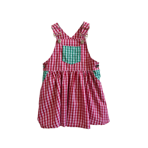 <span class=keywords><strong>Robe</strong></span> Salopette à Carreaux en Coton 100% pour Enfants - <span class=keywords><strong>Robe</strong></span> à Bretelles à Carreaux Rouges et Blancs pour Fille, Tout-Petit et Petite Fille - Product Image 4