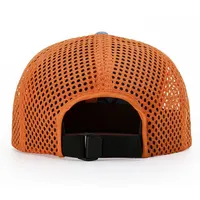 Gorra deportiva de tela de secado rápido con logotipo personalizado, gorro de malla de nailon transpirable, ancho, sin estructura, 6 paneles