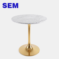 Pieds de table en forme de tulipe SEM Modern Heavy Duty, en métal, acier inoxydable, base trompette, pour cafés, hôtels, usage extérieur