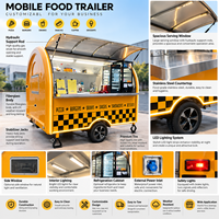 Remorque alimentaire commerciale, remorque de concession mobile, camion de restauration de rue pour pizza, hamburgers, gaufres, café