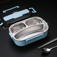304 Boîte de rangement en acier inoxydable Les étudiants travaillent Boîte à lunch chauffante sans bpa