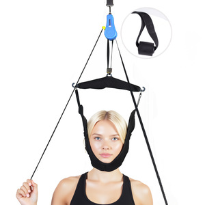 Cinturón de tracción cervical, dispositivo de suspensión manual para el cuello, montado en la puerta, para aliviar el dolor de cuello - Product Image 1