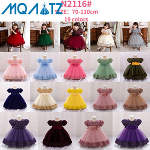 MQATZ bambine nuovo modello neonato <span class=keywords><strong>bambina</strong></span> manica corta principessa formale abito da festa - Product Image 2
