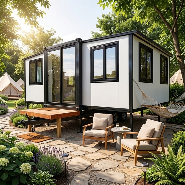 Modern Design Luxury Expandable Container House Prefabricated 20ft 40ft Modular Tiny Home Mobile Villa for Resort and Office