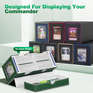 Boîte de rangement Juzi personnalisée en cuir PU écologique, portable, capacité 280+ cartes, chargement double face, pour cartes TCG Yu-Gi-Oh <span class=keywords><strong>et</strong></span> Pokémon - Product Image 4