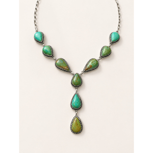 Collar de Plata de Ley con Turquesa Natural y Colgante Floral para Mujer, Joyería para Uso Diario, Regalo - Product Image 5