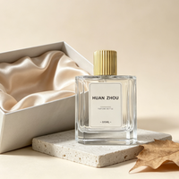 Botol Parfum Mewah 50ml Kaca 100ml Botol Parfum Kosong Baru Mewah Persegi Kemasan Pompa Jernih Crimp