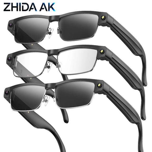 L802 New AI Intelligent Glasses 8MP Camera Anti Shake Video Shooting Translation BT Call Music Sunglasses Outdoor Cycling Camera