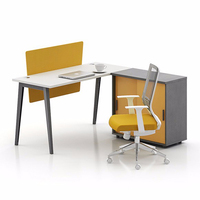 Bureau de travail modulaire en forme de L moderne, bureau d'ordinateur de bureau personnalisé, poste de travail