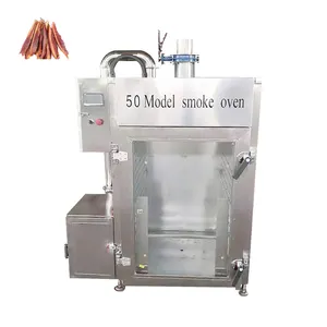 Salmon fish cut & smoke machines aço inoxidável Smokehouse Smoking Fish Equipment