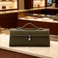 Nouvelle Pochette Carrée Portable de Luxe Léger pour Femme, Style Rétro Simple, Sac à Rabat Long Polyvalent