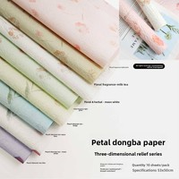 Kertas Dongba Kelopak Bunga Tradisional Buatan Tangan Dapat Didaur Ulang Kado Tanaman Retro Kertas Pulp Kimia Lampion Kertas Pembungkus Besar