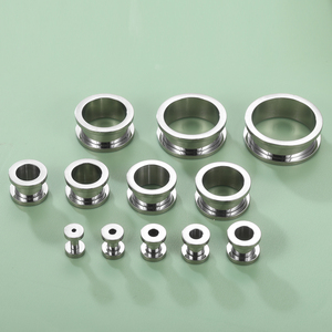 Joyería de perforación de titanio, medidores de oreja acampanados dobles, expansor de túnel, pendientes de tapón - Product Image 5
