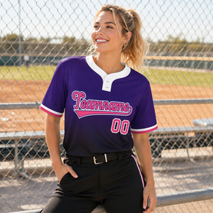 Camiseta de Béisbol Personalizada para Niños, Impresa y Transpirable, para Equipo Rosa, Nombre 00, Sublimada, de Secado Rápido, Manga Corta, Corte Regular - Product Image 1