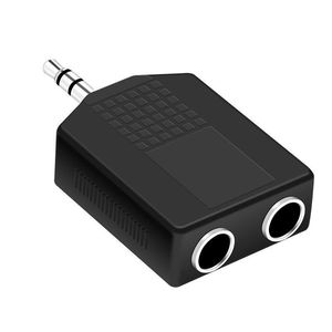 Adaptador divisor de 3,5 mm a 6,5 mm, conector de audio macho a doble hembra para uso con micrófono y karaoke - Product Image 1