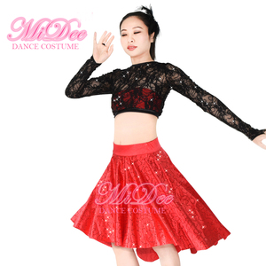 <span class=keywords><strong>Midi</strong></span> Top de lentejuelas contemporáneas MiDee con falda <span class=keywords><strong>Trajes</strong></span> de baile para mujer - Product Image 6