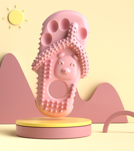 Jouet pour chien écologique, incassable et résistant, en TPR, multicolore, pour le nettoyage des dents et l'entraînement, forme mignonne - Product Image 1